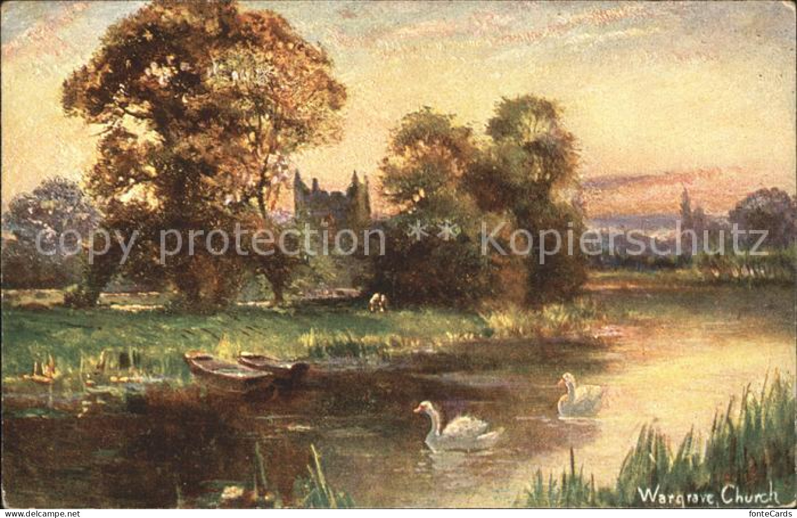 11774800 Wargrave Church Swan Kuenstlerkarte United Kingdom - Other & Unclassified