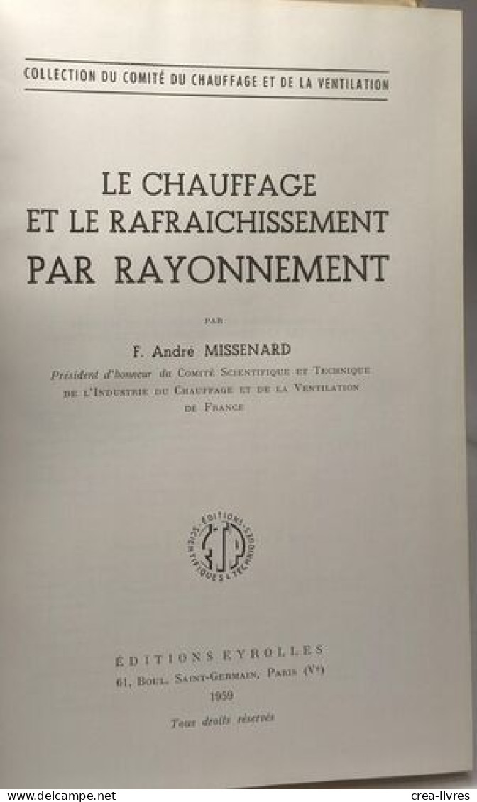 Le Chauffage Et Le Rafraîchissement Par Rayonnement - Wetenschap