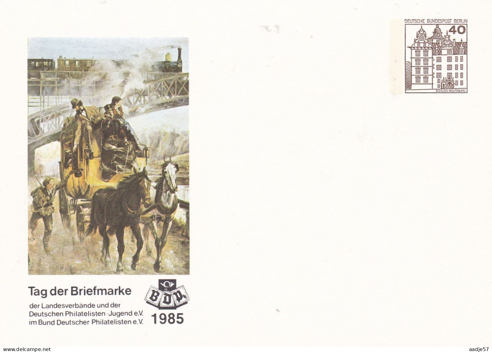 Germany Berlin 1985 Tag Der Briefmarke - Privatpostkarten - Ungebraucht