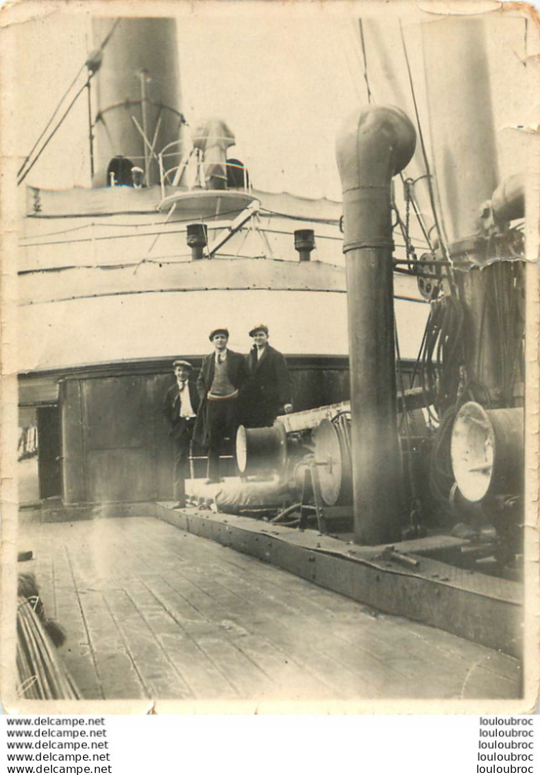 LE PRIMULA EN 1928 DEPART POUR COPENHAGUE PHOTO ORIGINALE 11.50 X 8.50 CM - Boats
