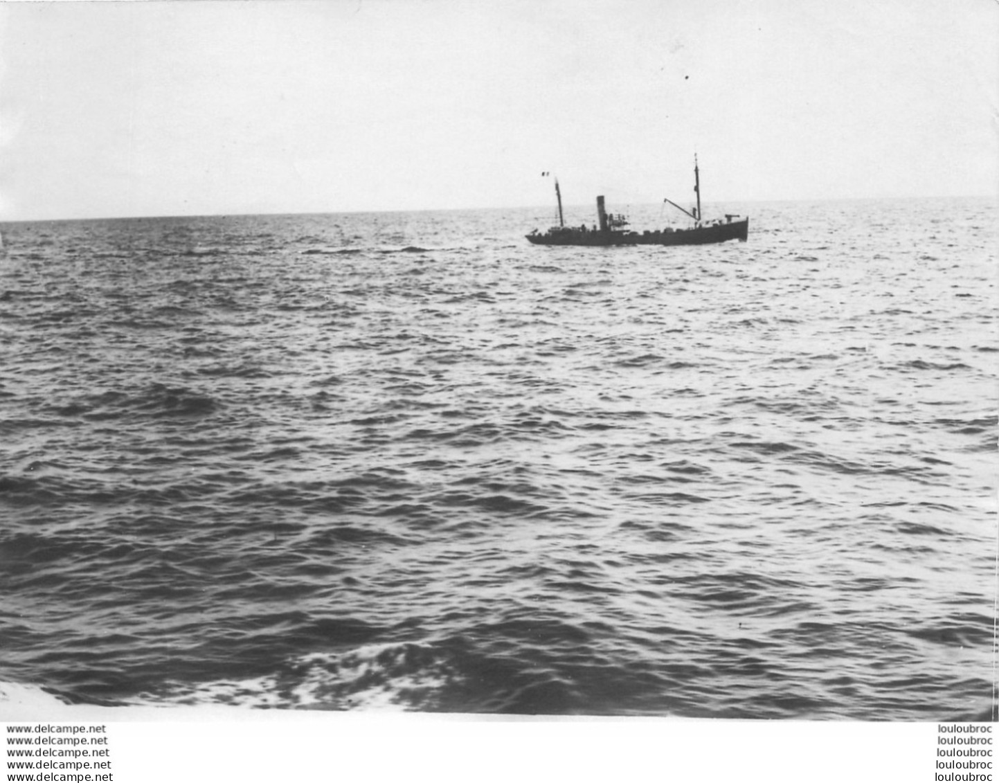 BATEAU EN MER GRANDE PHOTO ARGENTIQUE PREMIERE GUERRE WW1  18 X 13 CM Ref20 - Krieg, Militär