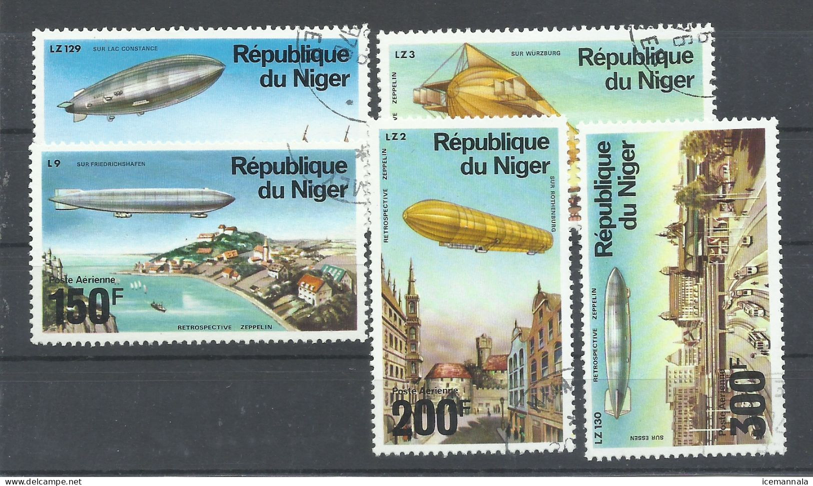 NIGER  YVERT   AEREO  268/72 - Zeppeline