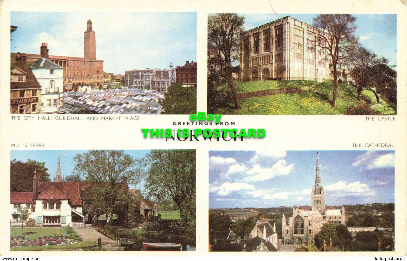 R594931 Greetings From Norwich. The Cathedral. Pull Ferry. The Castle. Jarrold. - Monde