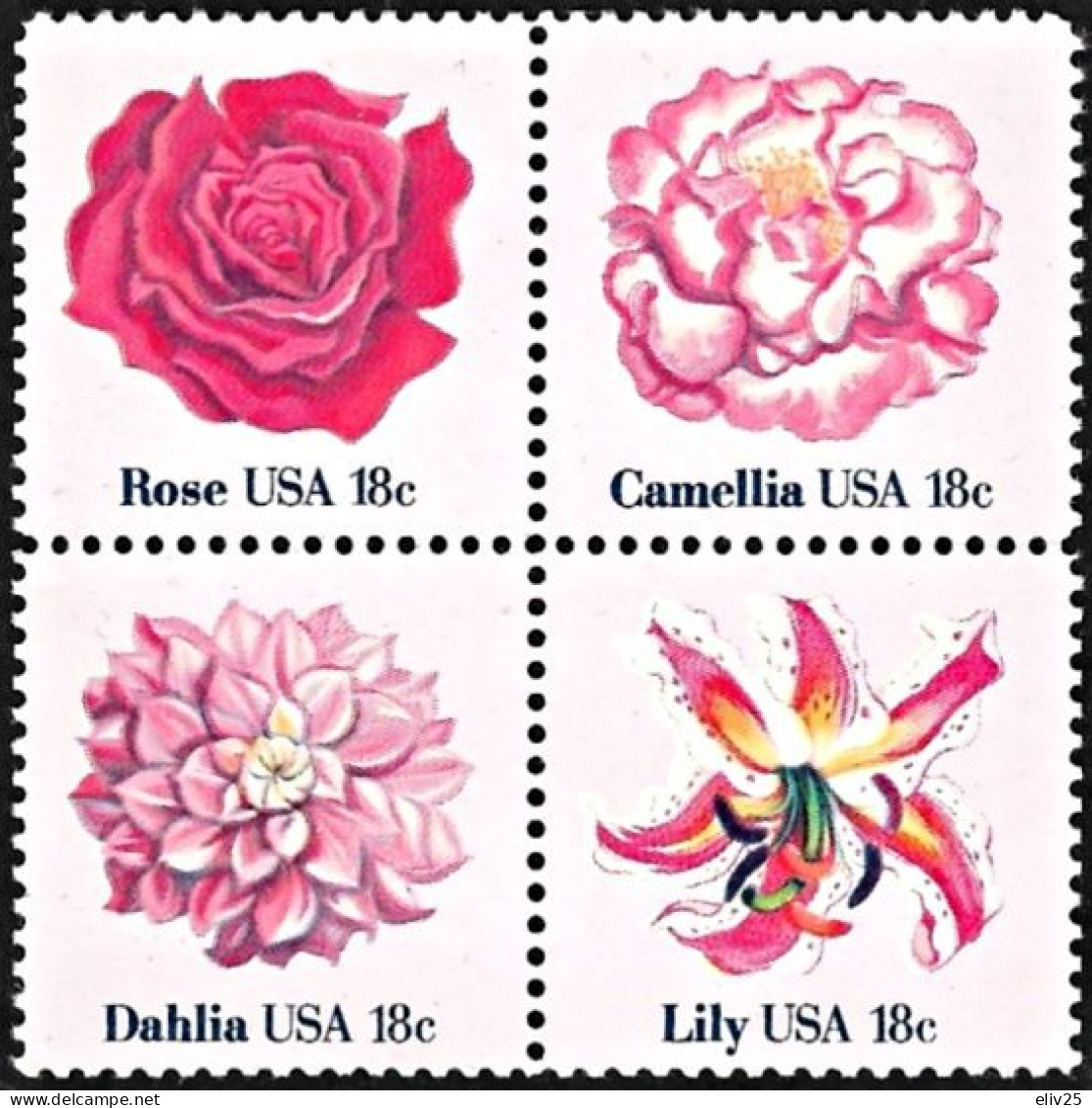 USA 1981, Flowers - Block Of 4 V. MNH - Other & Unclassified