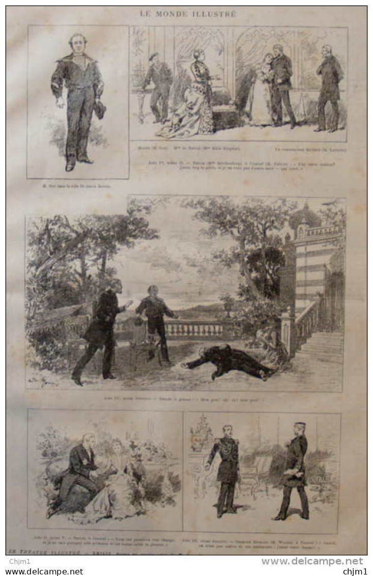 Le Théâtre Illustré - "Smilis", Drame De M. Jean Aicard à La Comédie Francaise - Page Original - 1884 - Documents Historiques