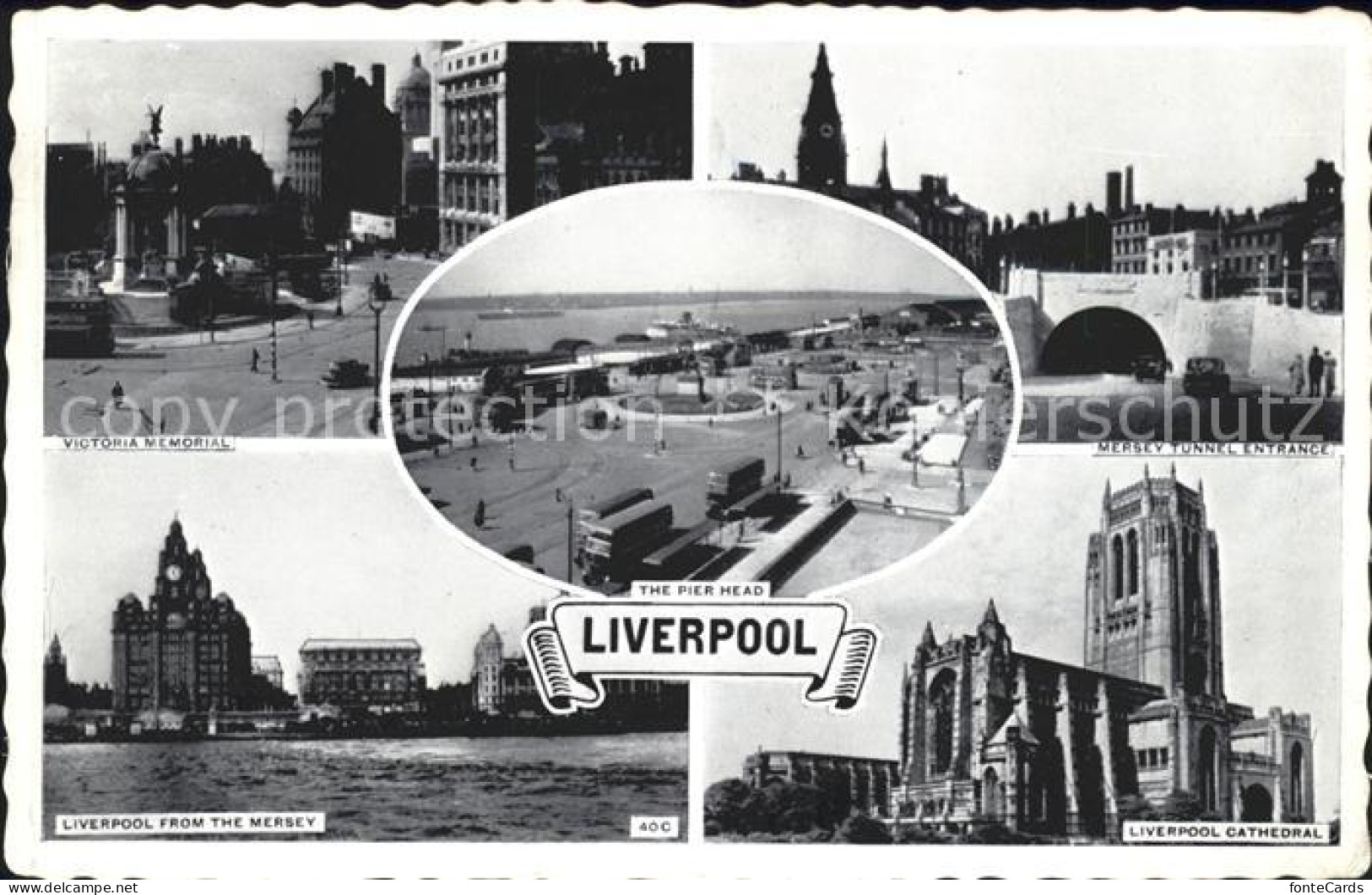 11774694 Liverpool Victoria Memorial Mersey Tunnel Cathedral Pier Head Liverpool - Altri & Non Classificati