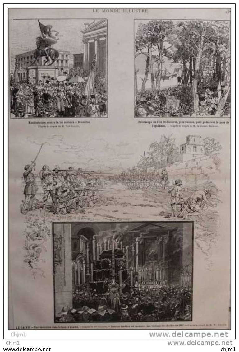 Egypte - Caire - Une Exécution Dans Le Faub. D&acute;Abadié - Page Original 1884 - Historical Documents
