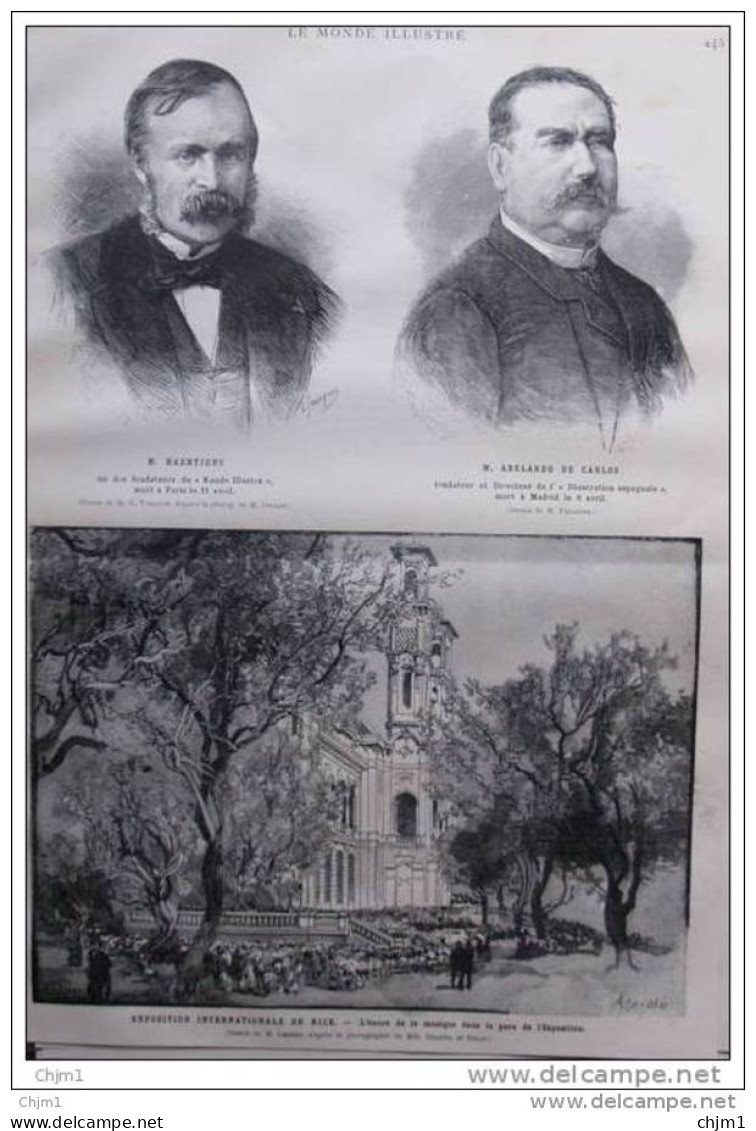 M. Haentjens - Abelard De Carlos - Page Original 1884 - Historical Documents