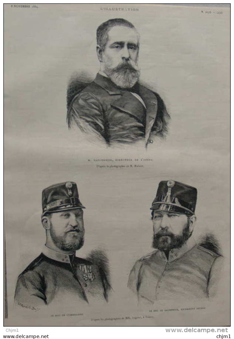 Duc De Cumberland - Duc De Brunswick - M. Vaucorbeil - Page Original - 1884 - Historische Dokumente