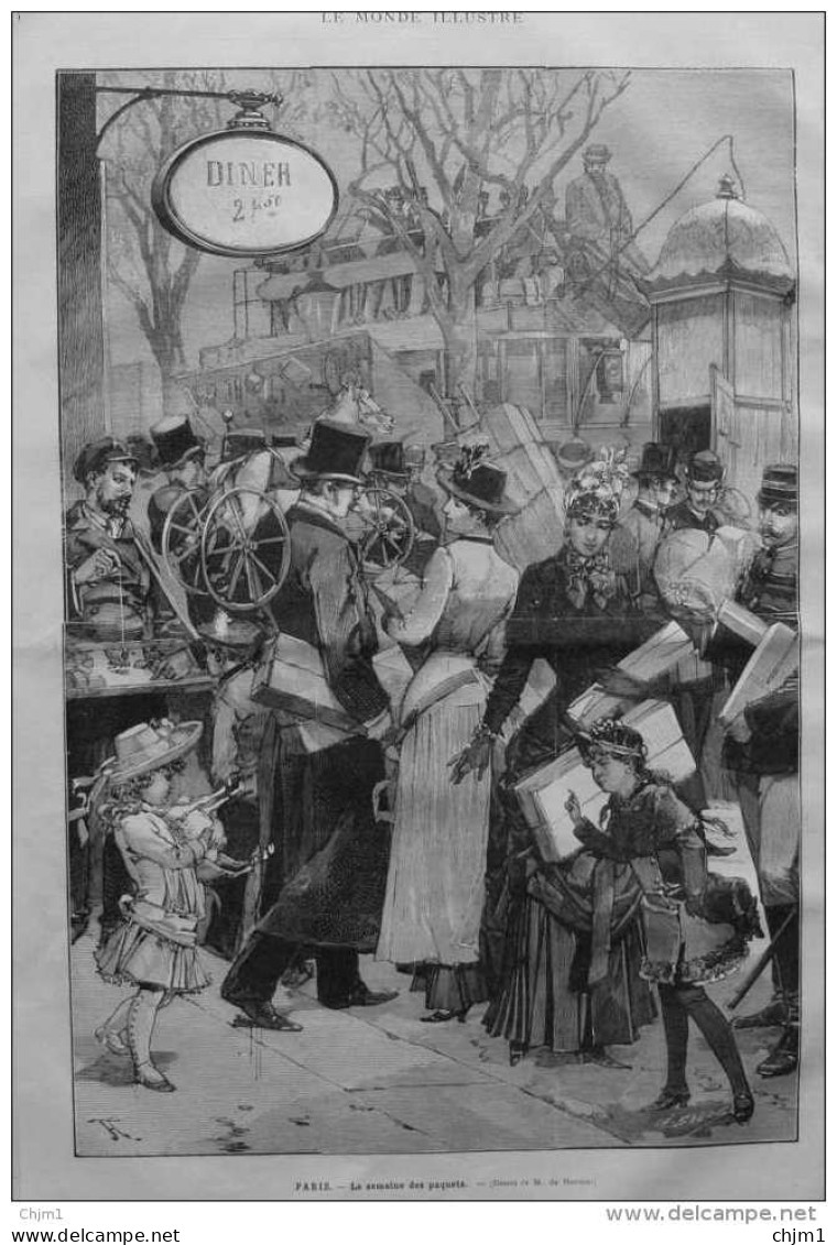 Paris - La Semaine Des Paquets -  Page Original - 1884 - Historische Dokumente