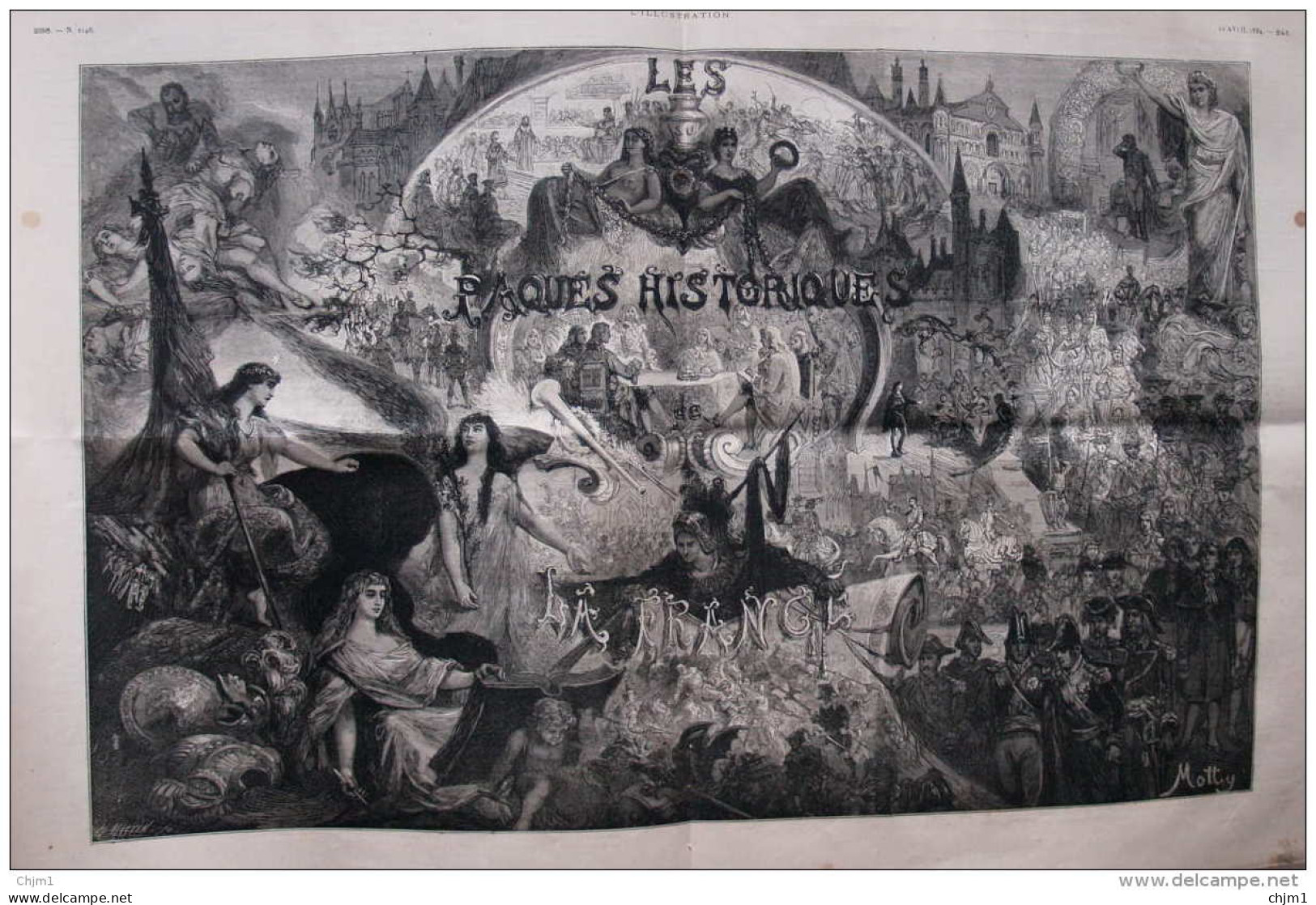 Les Paques Historiques - Historische Ostern - Page Original - 1884 - Historical Documents