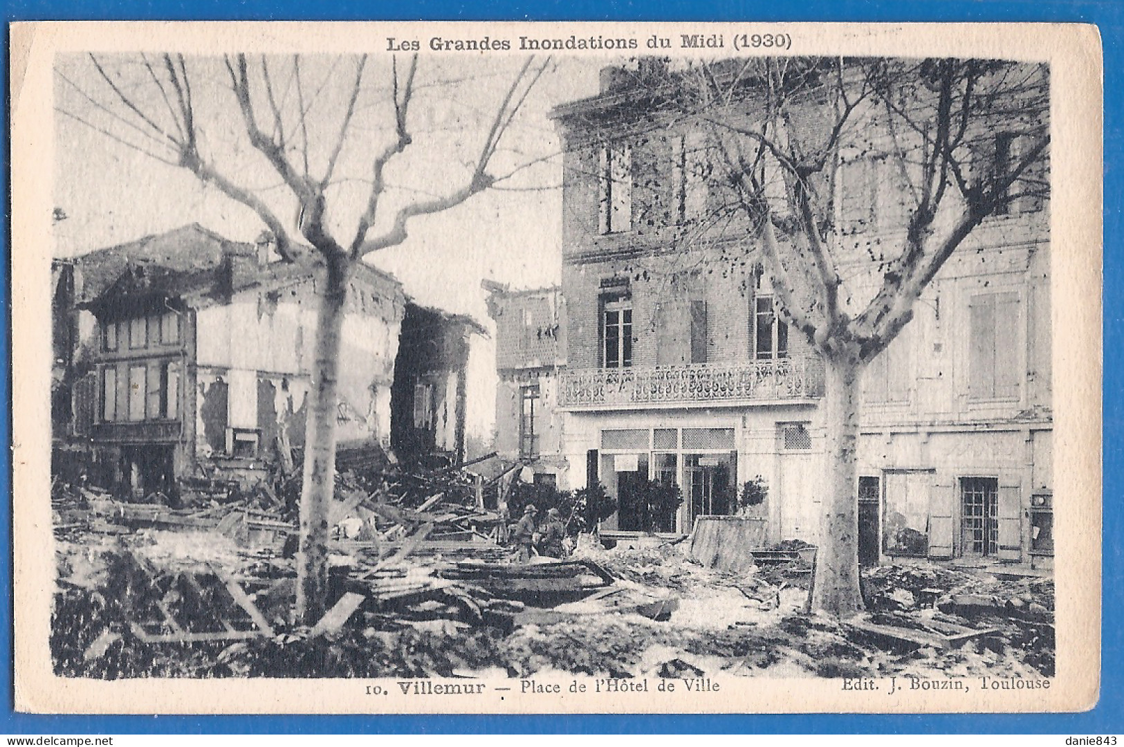 CPA  - HAUTE GARONNE - VILLEMUR - GRANDES INONDATIONS DU MIDI (1930) - PLACE DE L'HOTEL DE VILLE - Other & Unclassified