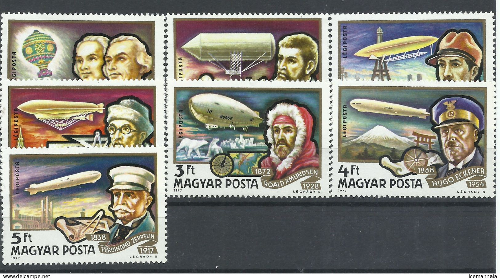 HUNGRIA   YVERT  AEREO  400/6     MNH  ** - Zeppelin