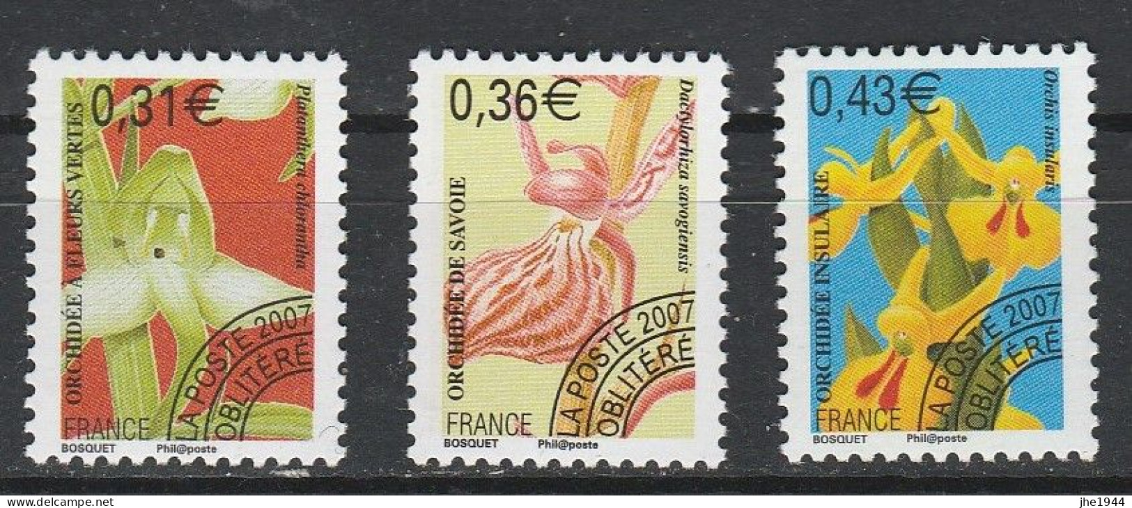 France Préoblitéré N° 250 à 256 ** Fleurs Orchidées Série 7 Valeurs - 1989-2008