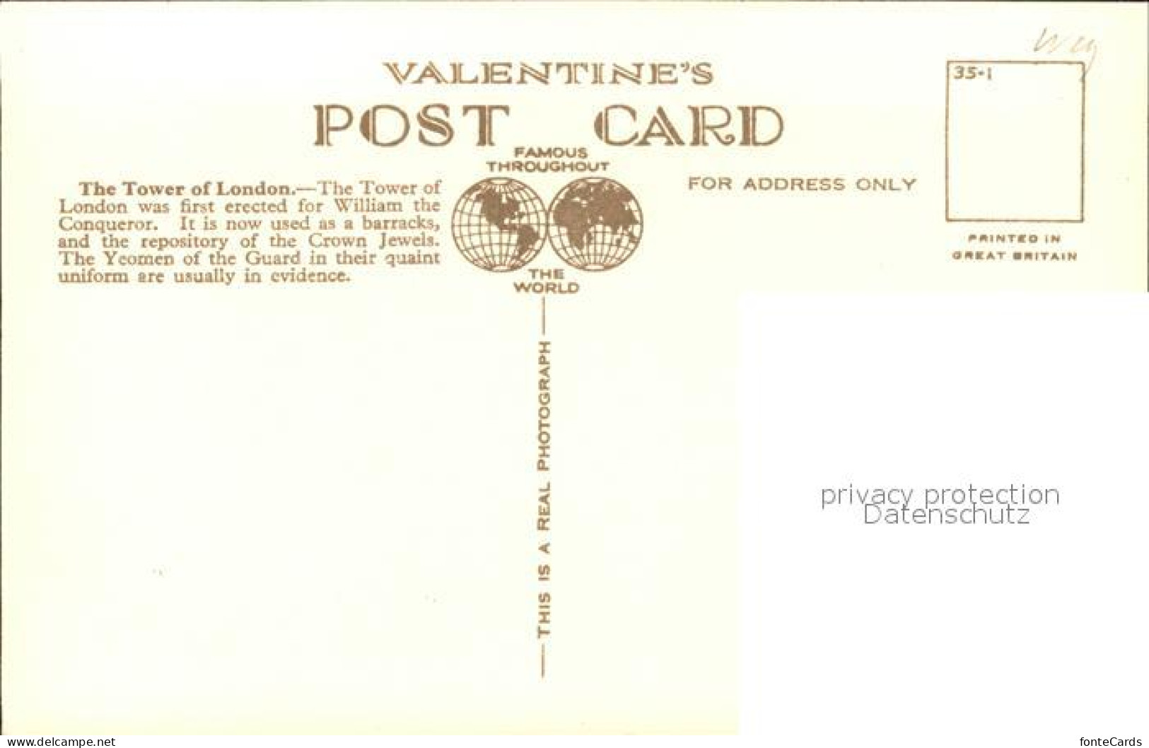 11774624 London Tower Of London From Tower Bridge Valentine's Post Card - Other & Unclassified