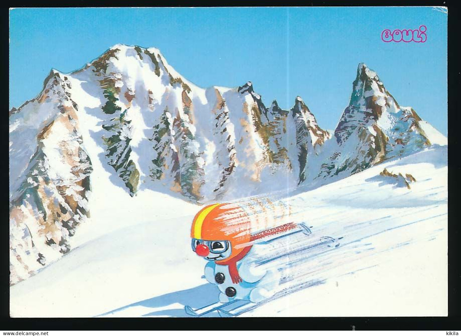 CPSM / CPM 10.5 X 15 BOULI à La Neige Illustrateur M. Pougeux Copyright 1989 D. Et R. Voinson   Ski Descente - Other & Unclassified