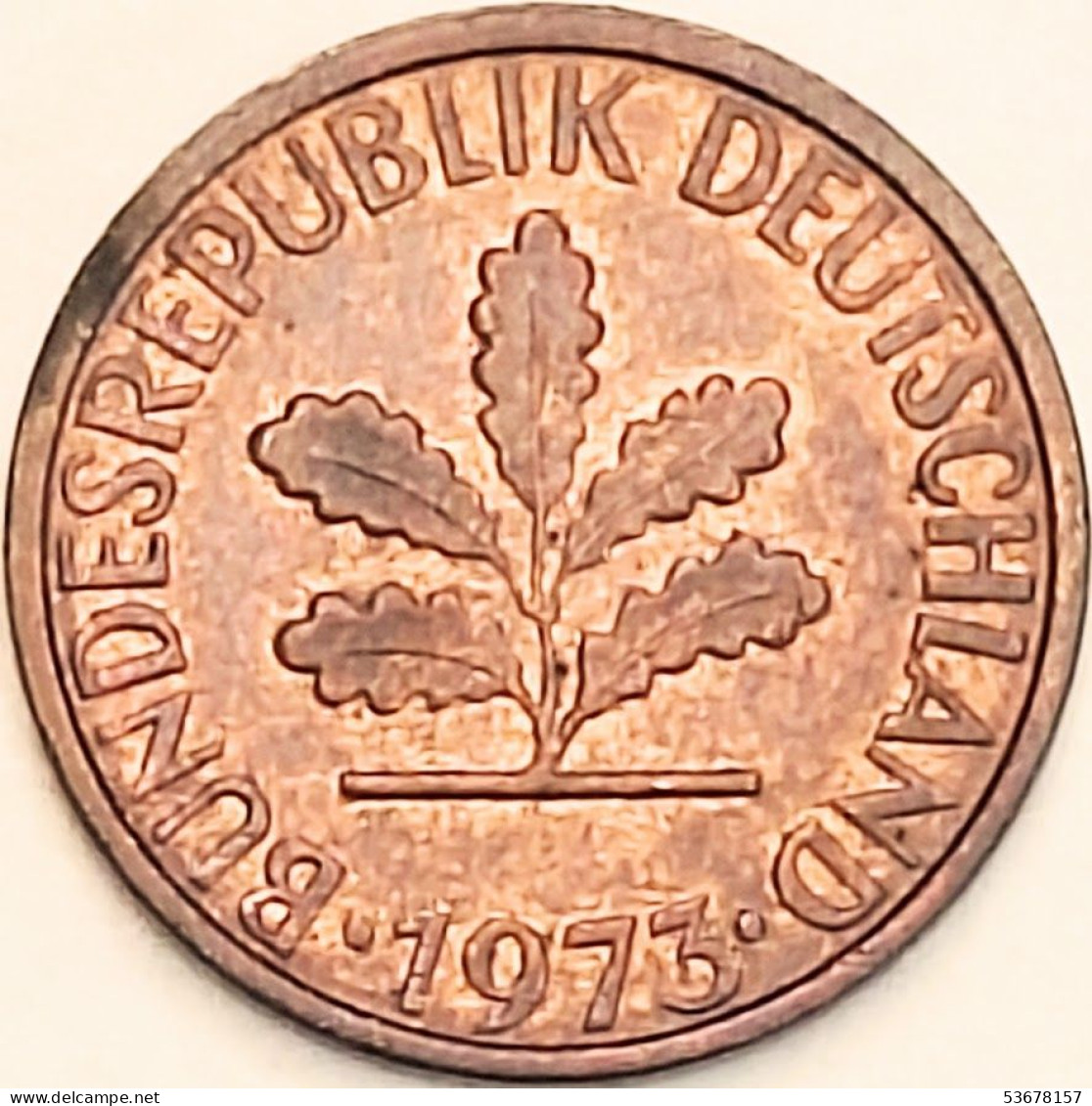 Germany Federal Republic - Pfennig 1973 F, KM# 105 (#4462) - 1 Pfennig