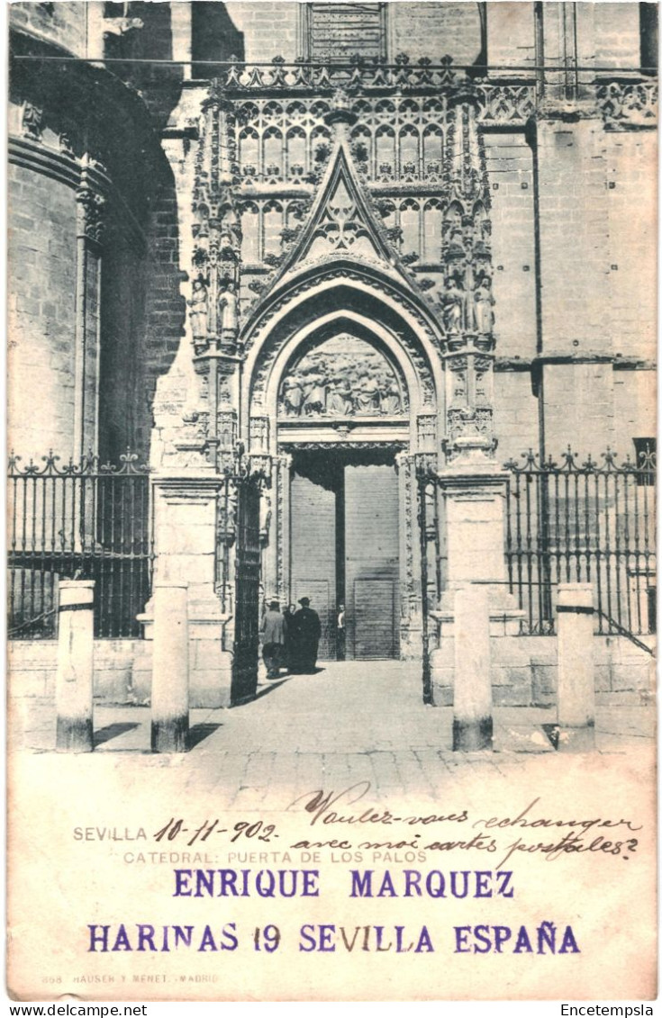 CPA Carte Postale Espagne Sevilla Catedral Puerta De Los Palos 1902VM80317 - Sevilla (Siviglia)