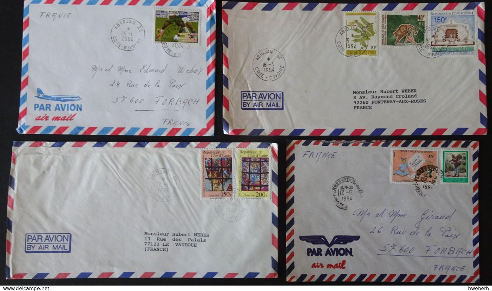 17 Lettres 1975-2004; Affranchissements Variés - Costa De Marfil (1960-...)