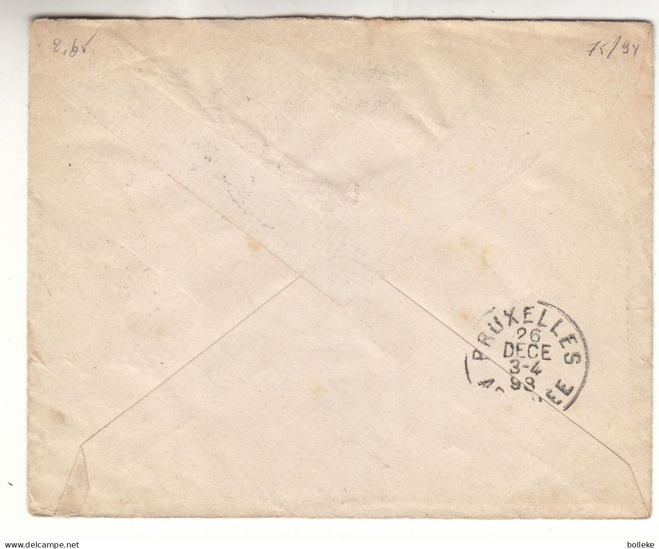 Norvège - Lettre De 1898 - Oblit Stavanger - Exp Vers Bruxelles - - Lettres & Documents