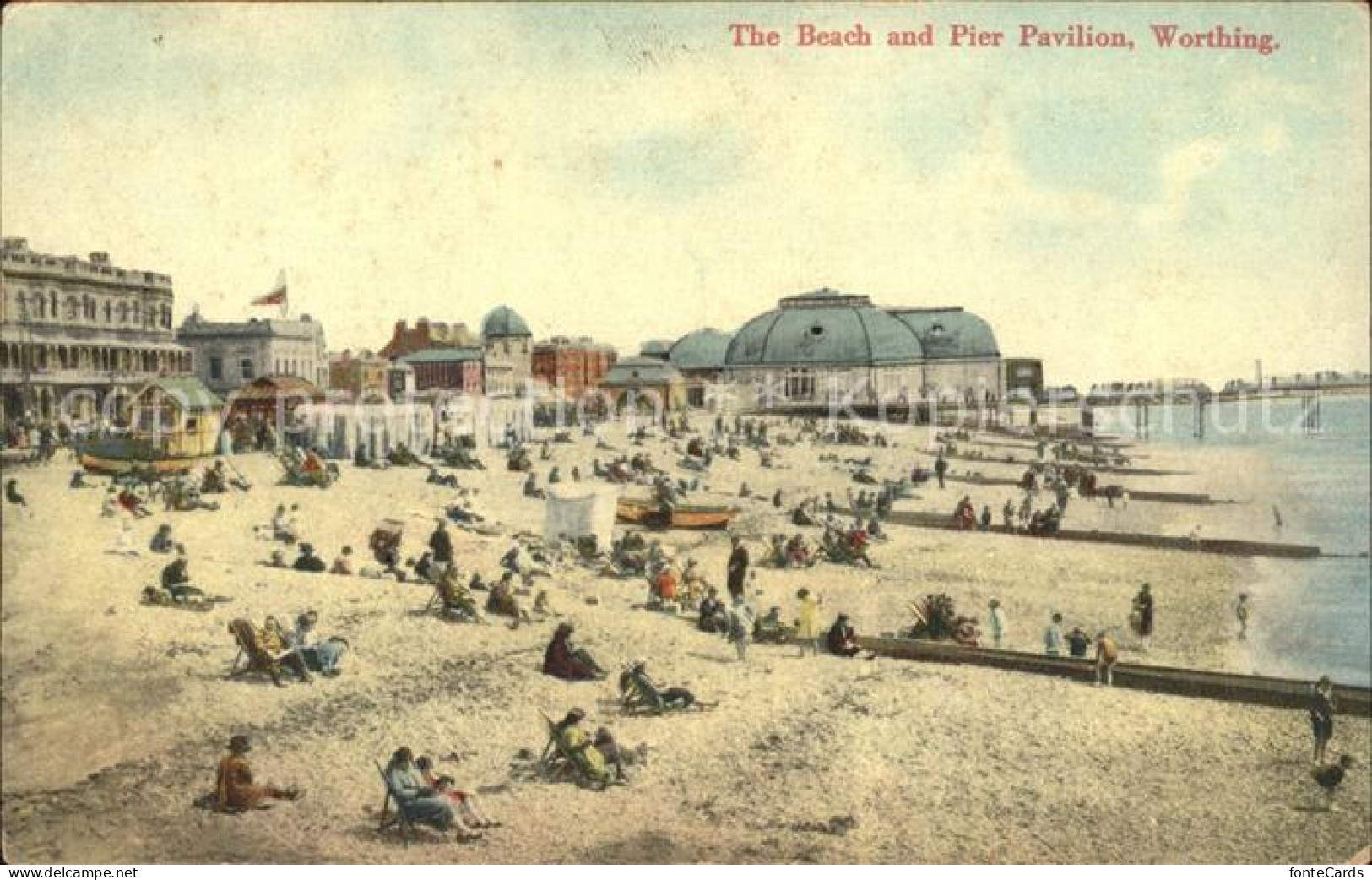11774512 Worthing West Sussex The Beach And Pier Pavilion Worthing - Sonstige & Ohne Zuordnung
