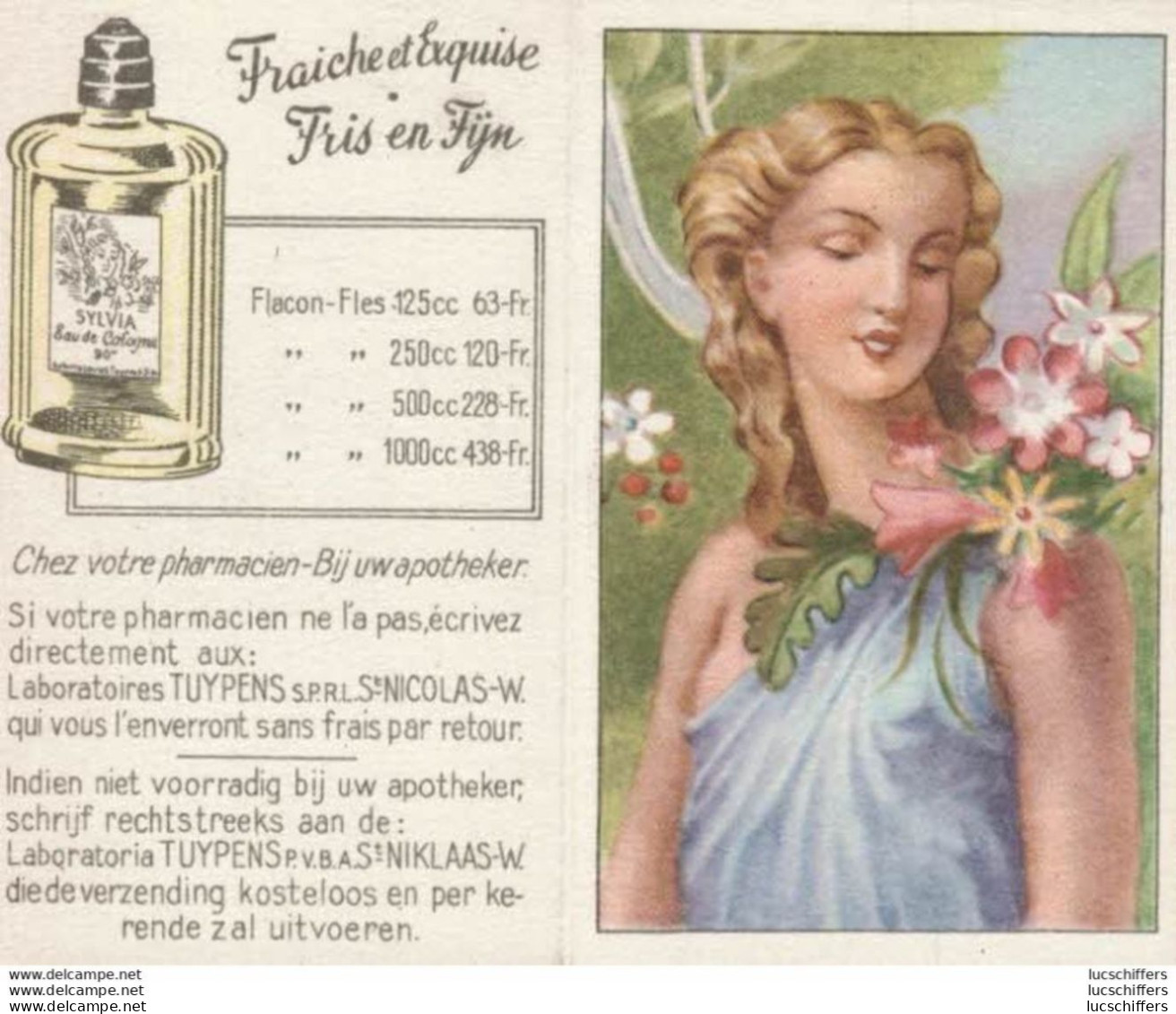 Publicité Pour Parfum "Fraîche Et Exquise" - N°1 - Les Femmes Célèbres De L'histoire - Sylvia - 2 Scans - Altri & Non Classificati