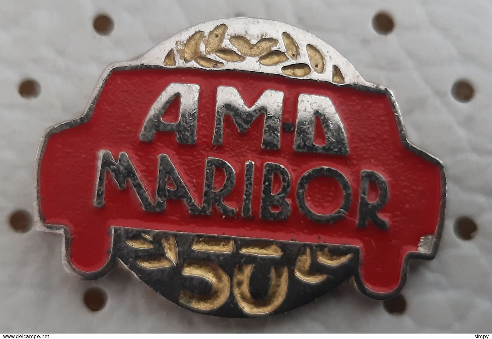 Auto Moto Club AMD Maribor 50 Years Slovenia Ex Yugoslavia Pin - Autres & Non Classés