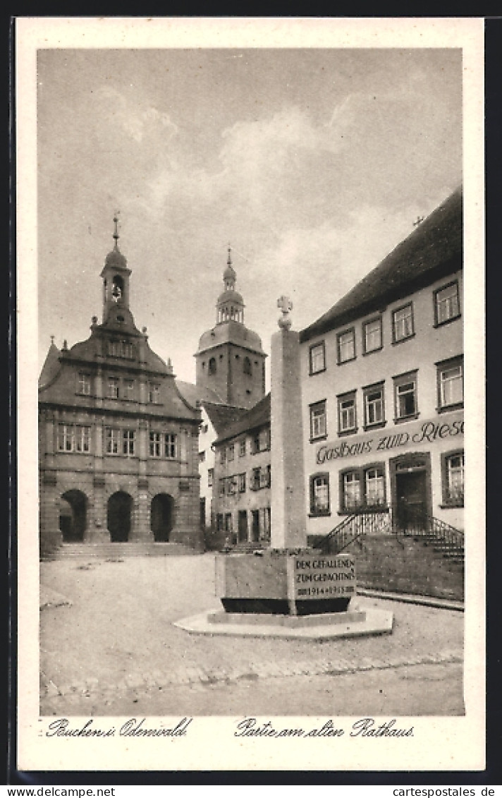 AK Buchen / Odenwald, Partie Am Alten Rathaus  - Buchen