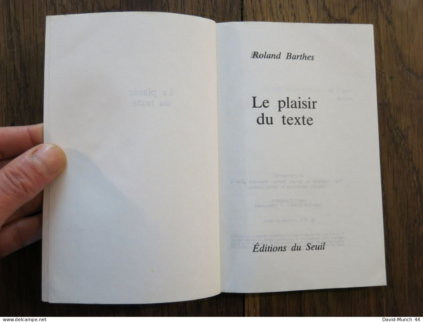 Le Plaisir Du Texte De Roland Barthes. Editions Du Seul, Points. 1973 - Psychologie & Philosophie