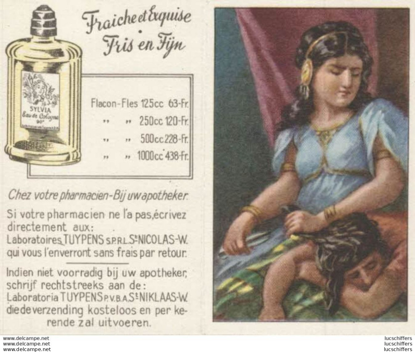 Publicité Pour Parfum "Fraîche Et Exquise" - N°8 - Les Femmes Célèbres De L'histoire - Dalila- 2 Scans - Altri & Non Classificati