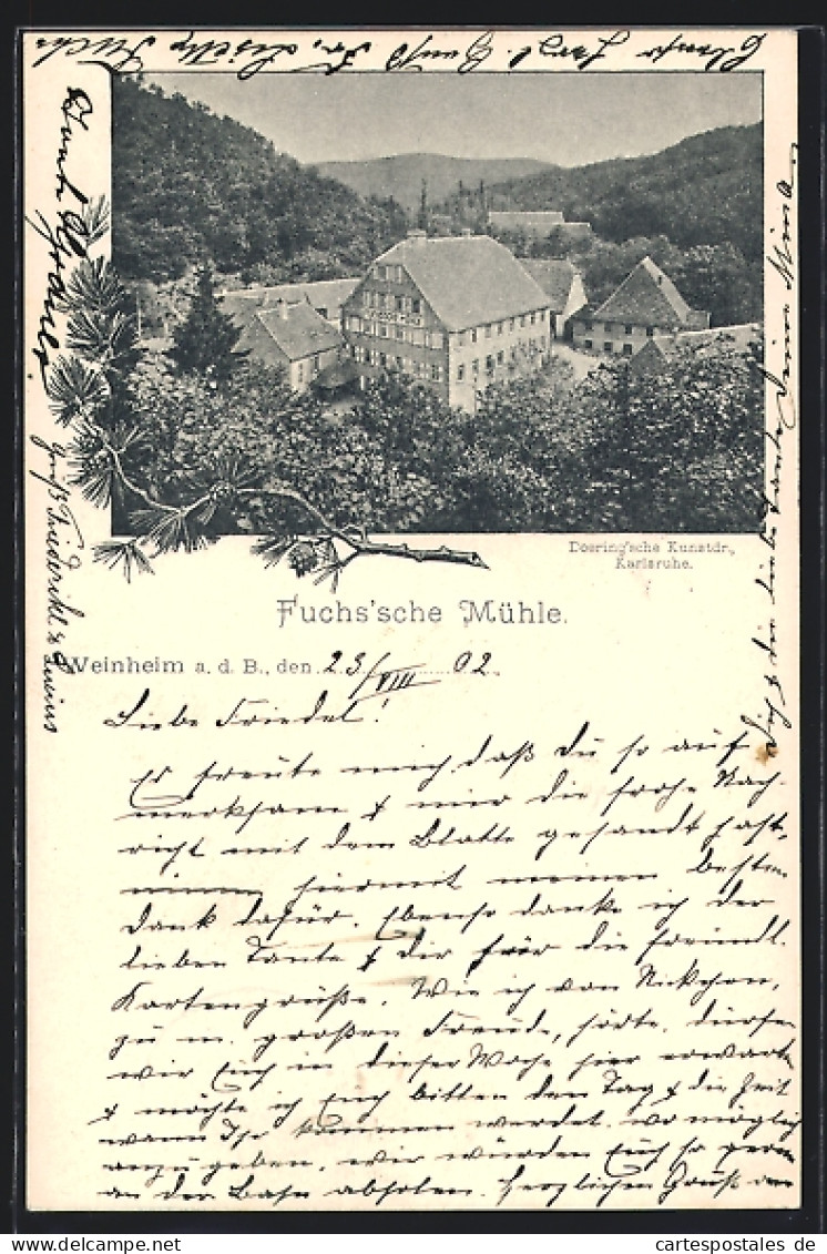 AK Weinheim A. D. B., Fuchs`sche Mühle  - Weinheim