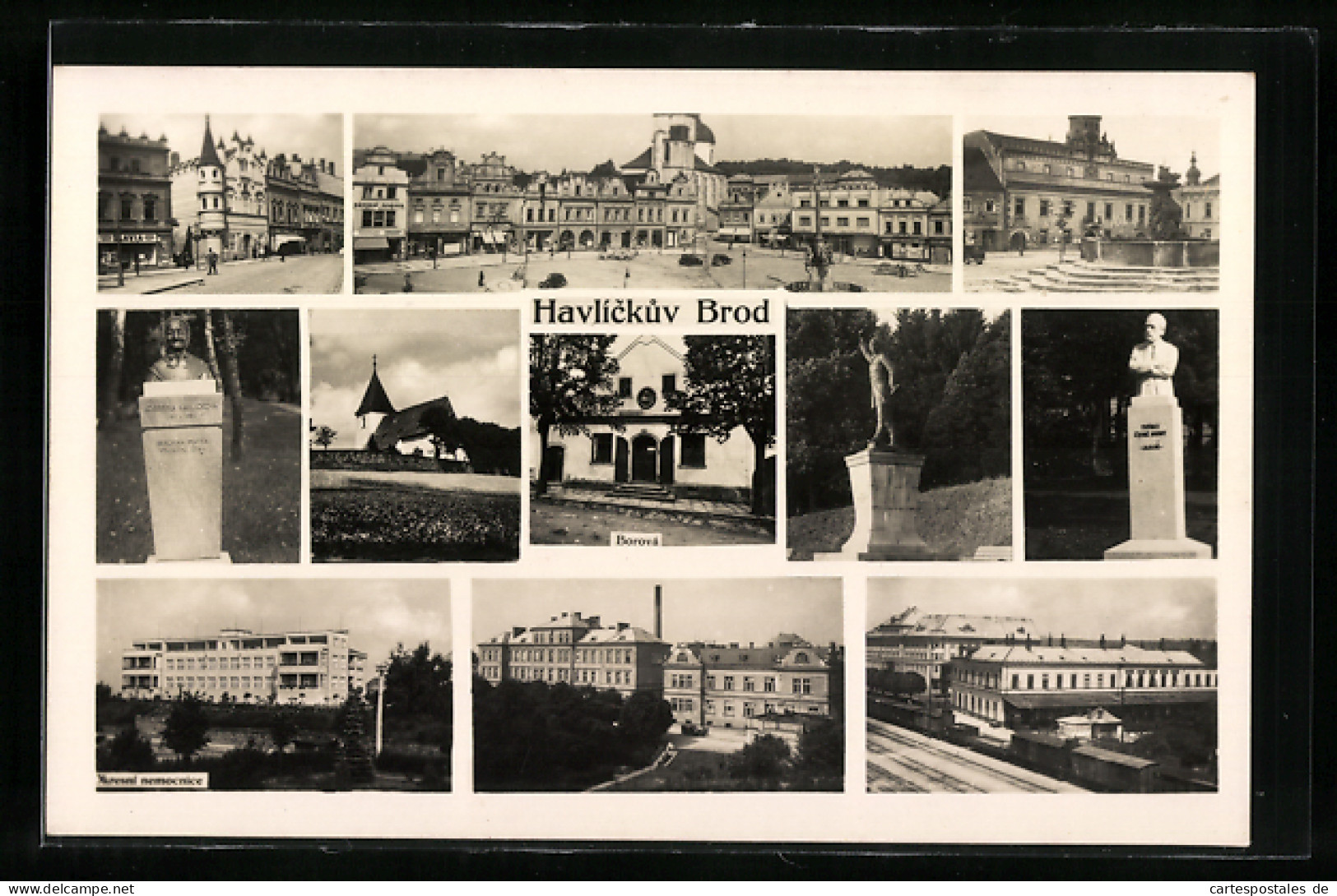 AK Havlickuv Brod, Pomnik, Borová, Okresni Nemocnice, Námesti  - Tsjechië