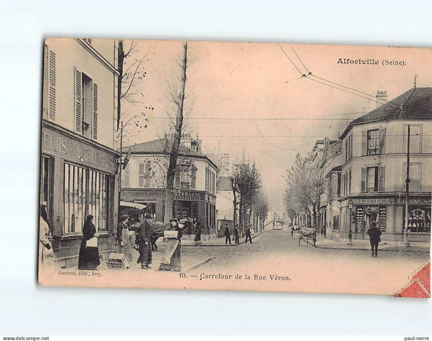 ALFORTVILLE : Carrefour De La Rue Véron - état ( Partiellement Décollée ) - Alfortville