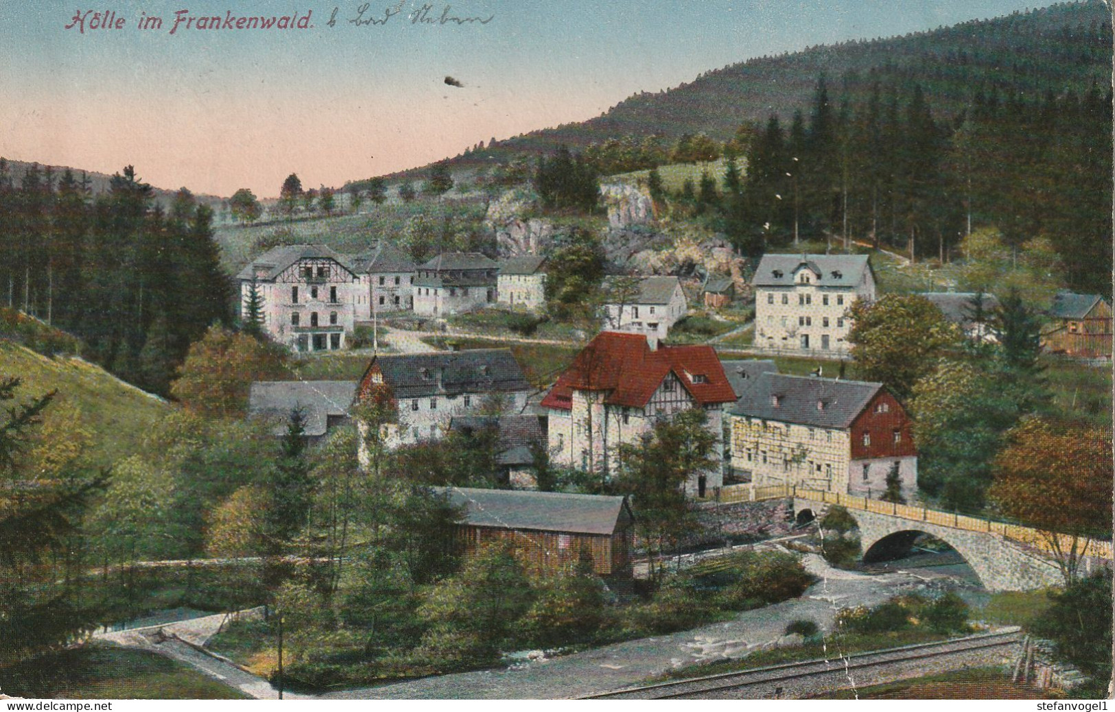 Hof - Hölle Gesch.1915  Ortspartie - Hof