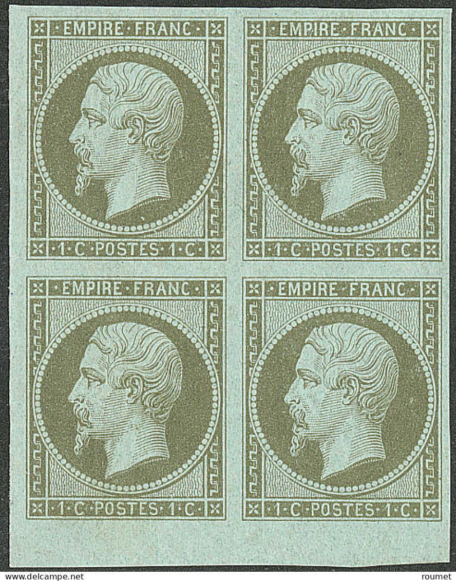 **  No 11, Olive, Bloc De Quatre Bdf (un Ex *), Très Frais. - TB - 1853-1860 Napoleon III