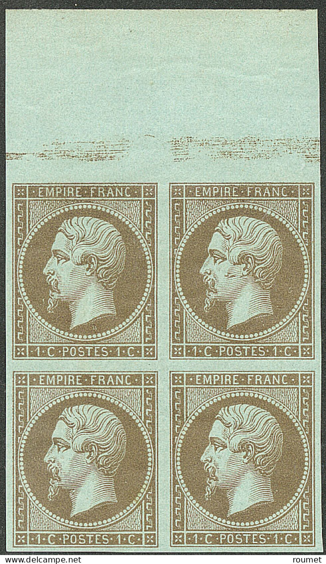 **  Mordoré. No 11c, Bloc De Quatre Bdf, Très Frais. - TB - 1853-1860 Napoleon III