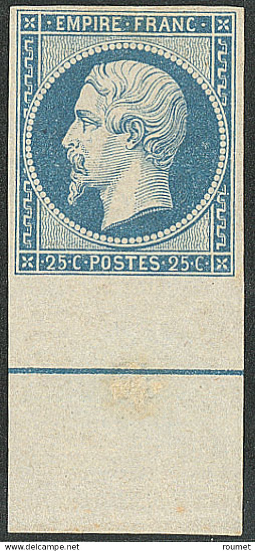 * Filet D'encadrement. No 15b, Bleu, Grand Bdf, Très Frais. - TB. - RR - 1853-1860 Napoléon III