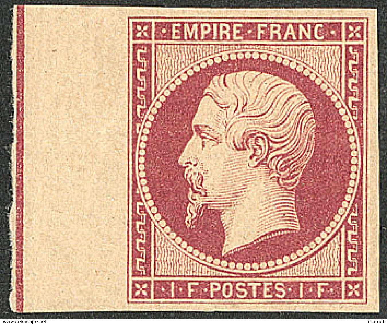 **  Filet D'encadrement. No 18c, Carmin, Bdf, Fraîcheur Postale, Superbe. - RRR - 1853-1860 Napoleon III