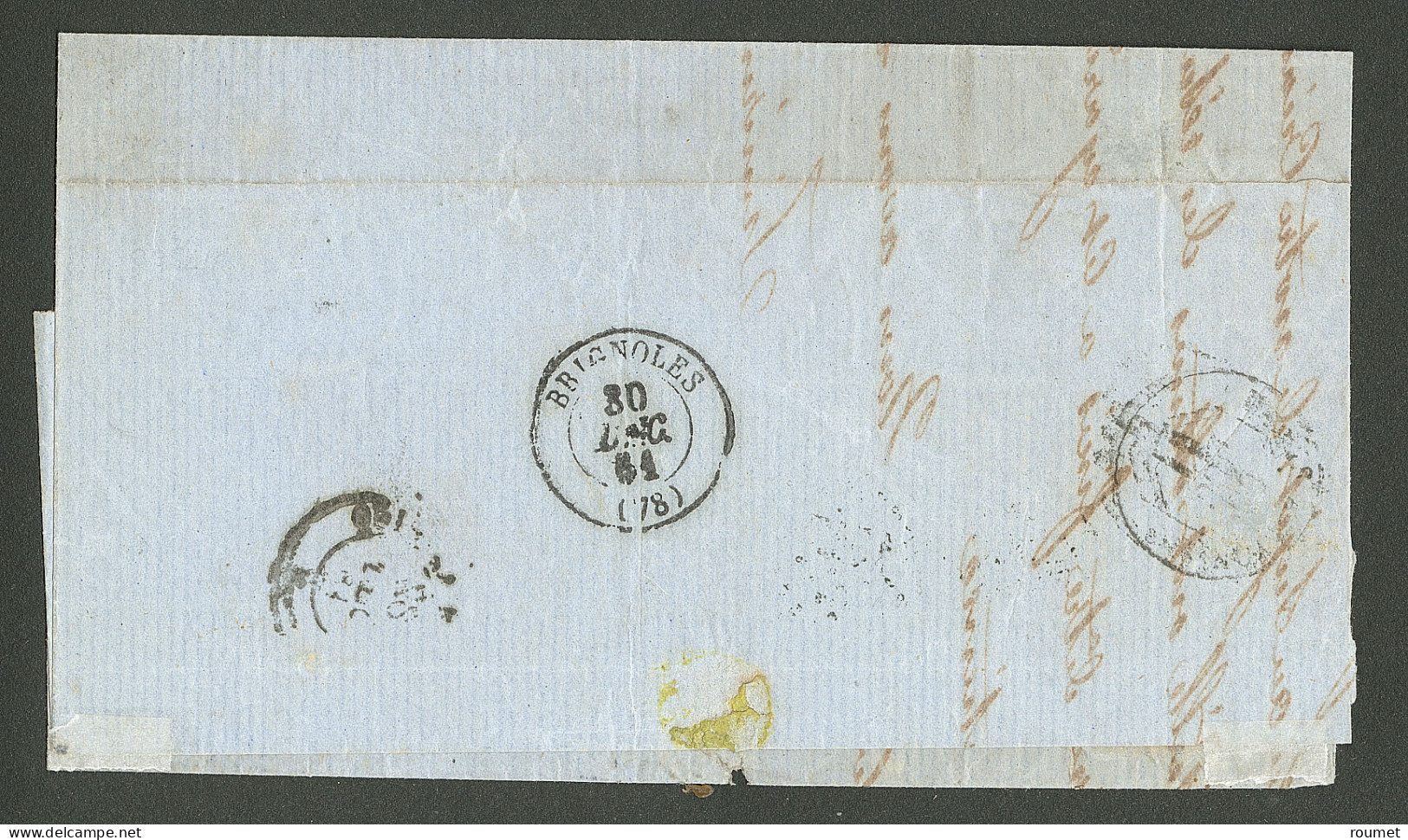 Piquage De Hesdin. No 14B, Obl Pc 1517 Sur  Lettre D'Hesdin Déc 61 Pour Brignoles. - TB - RR - 1853-1860 Napoléon III.