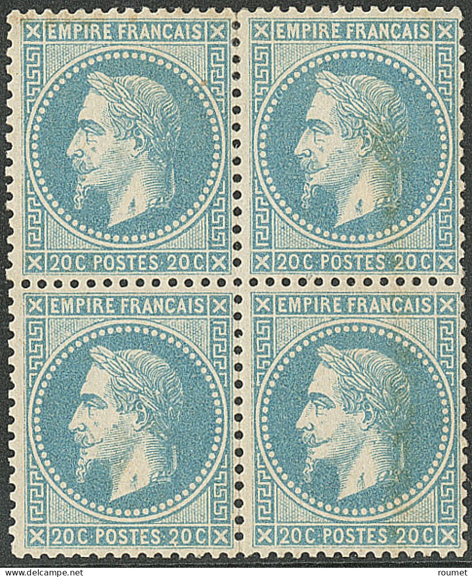 **  No 29A, Bleu Type I, Bloc De Quatre (2 Ex *). - TB - 1863-1870 Napoleon III With Laurels