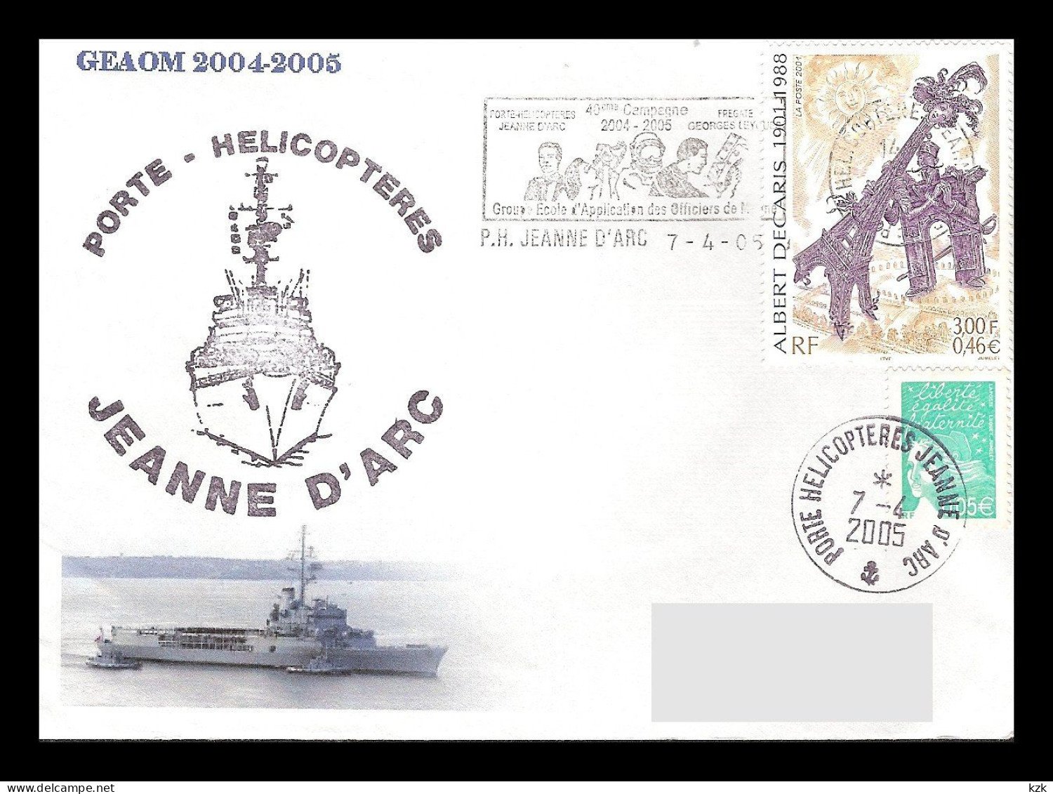 2 04	352	-	GEAOM 2004-05  -  Obl :  7/04/05  PH   J. D'Arc - Naval Post