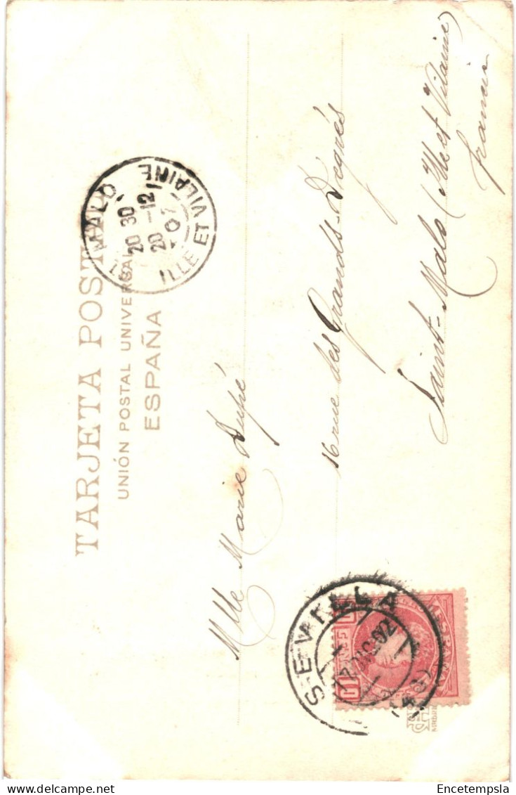 CPA Carte Postale Espagne Sevilla Catedral Puerta Del Perdon 1902 VM80320 - Sevilla