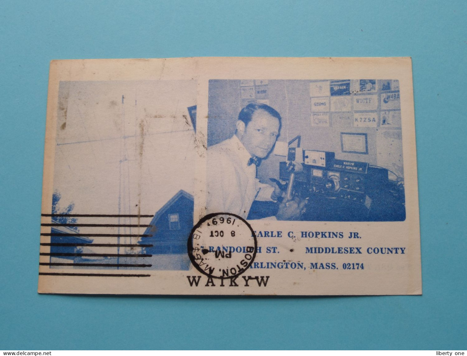 WAIKYW - EARLE C. HOPKINS Jr. ARLINGTON Mass. 02174 ( See / Voir ++ Scans ) 1969 ! - Amateurfunk