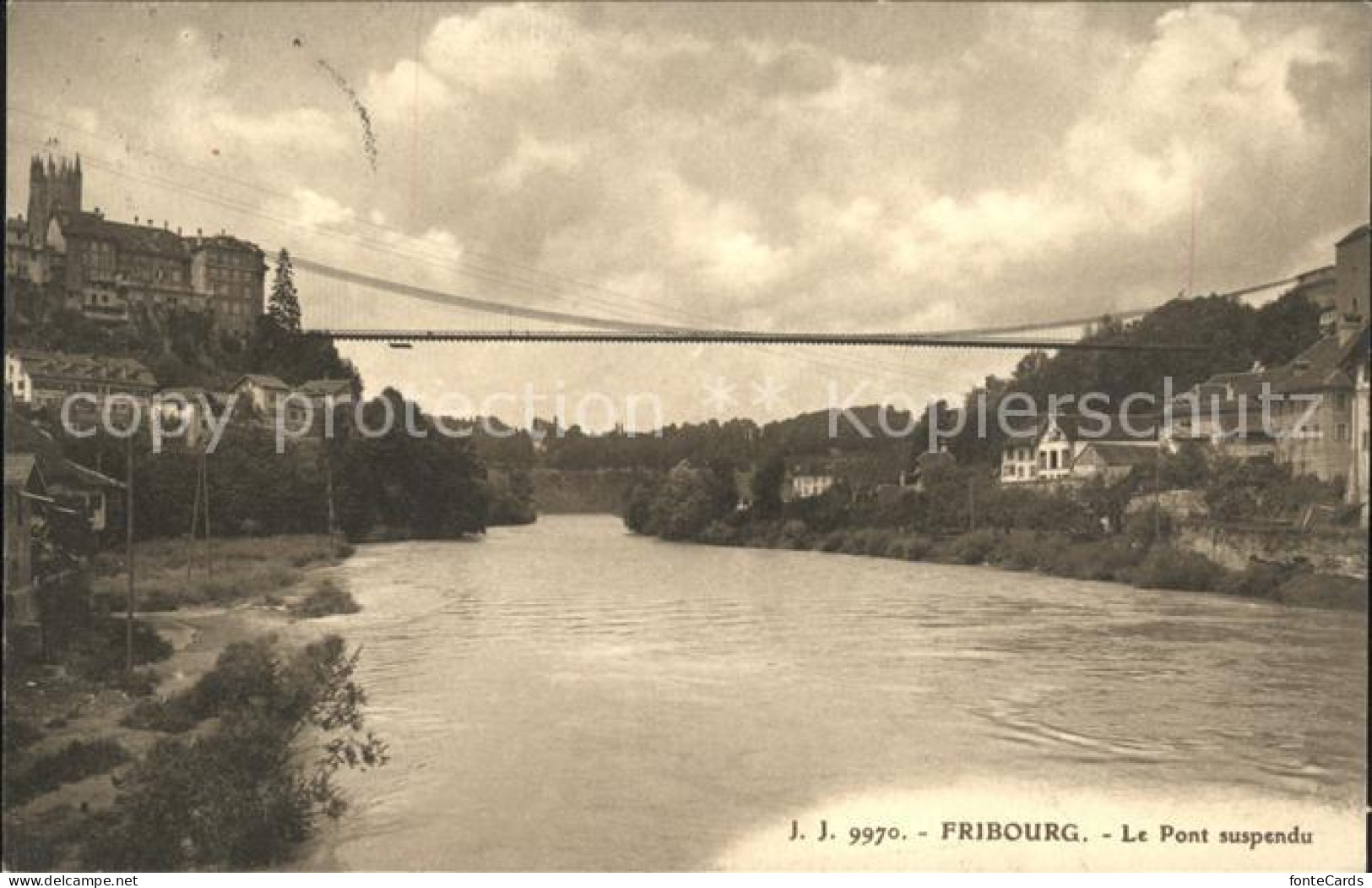 11774103 Fribourg FR Le Pont Suspendu Fribourg - Sonstige & Ohne Zuordnung