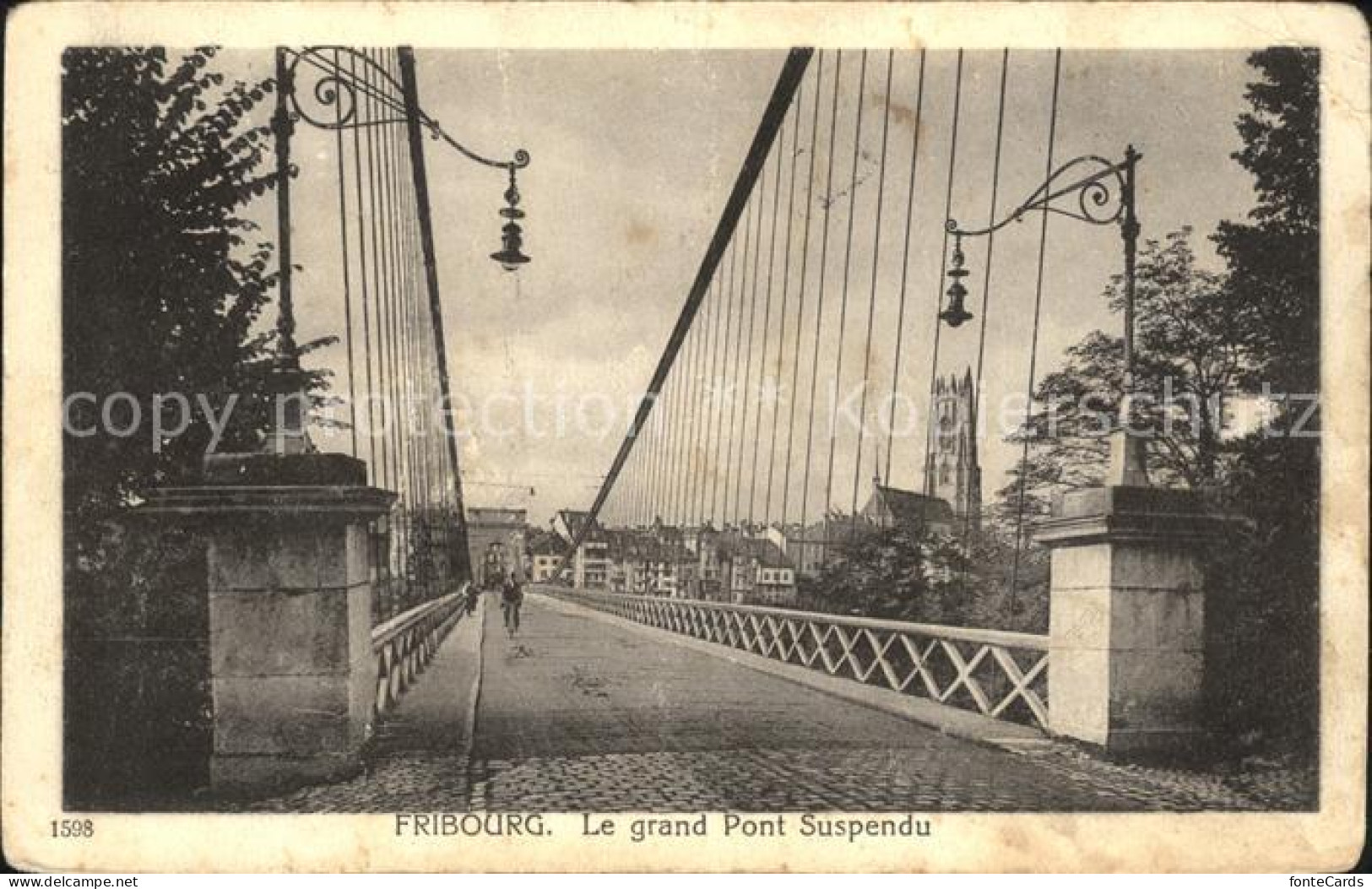 11774070 Fribourg FR Le Grand Pont Suspendu Fribourg - Sonstige & Ohne Zuordnung