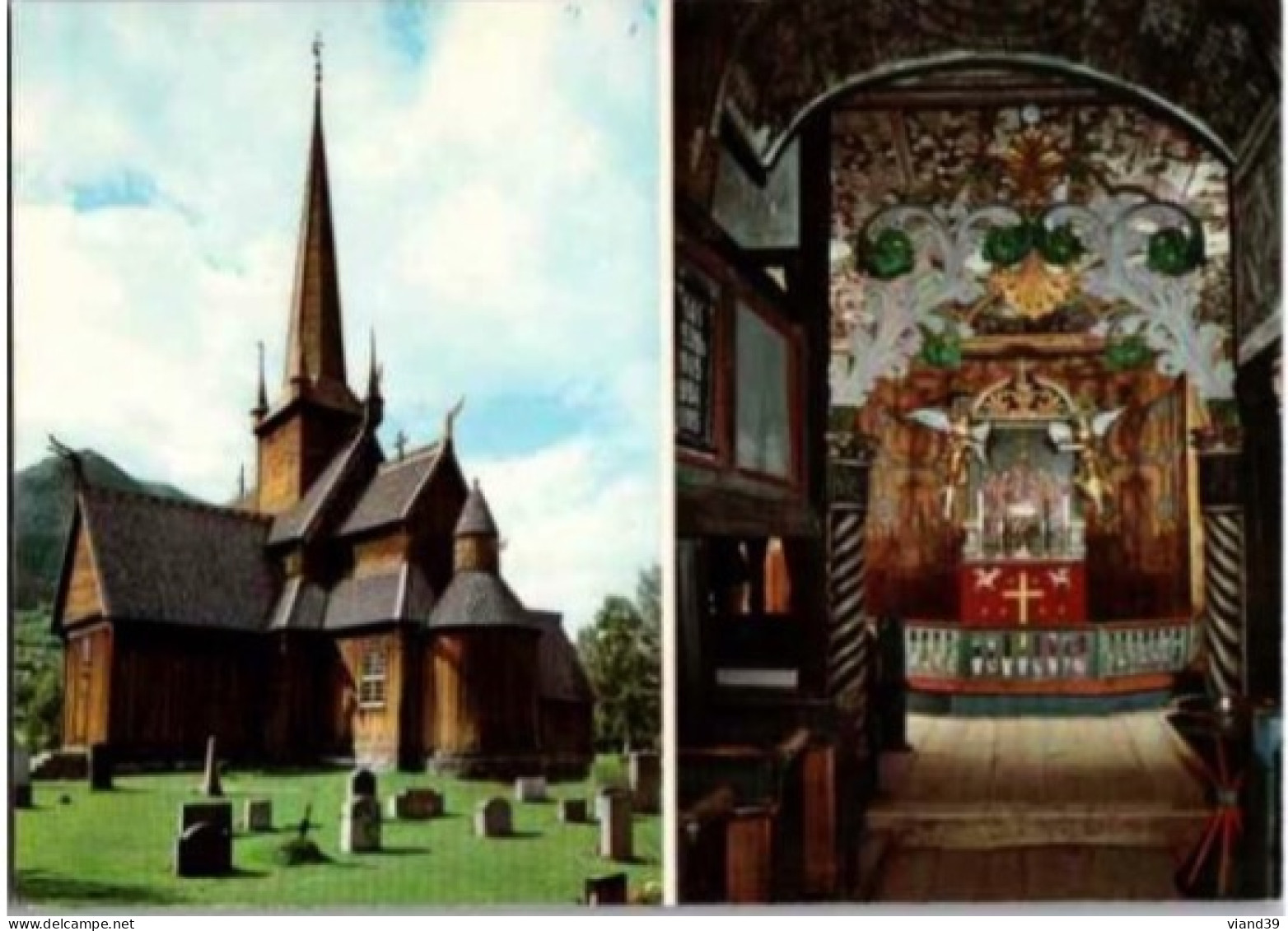 LOM. -  The Old Stave Church At Los.       Non Circulée. - Norwegen