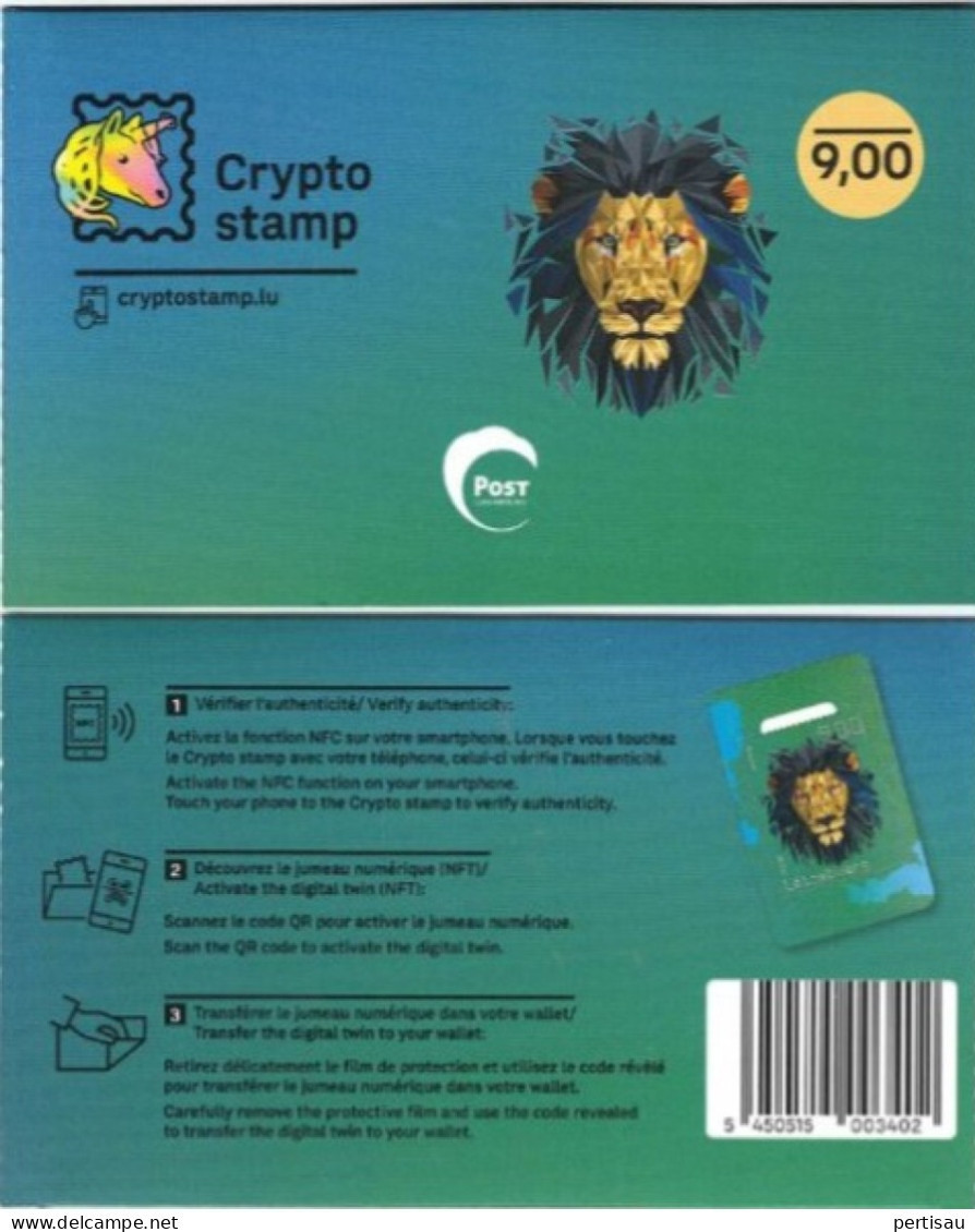 Cryptostamp Lion Noir-zwart-black -swartz 2023 - Ongebruikt