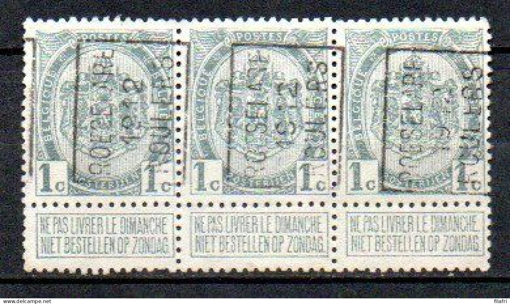 1864 Voorafstempeling Op Nr 81 - ROESELARE 1912 ROULERS - Positie A - Rollenmarken 1910-19
