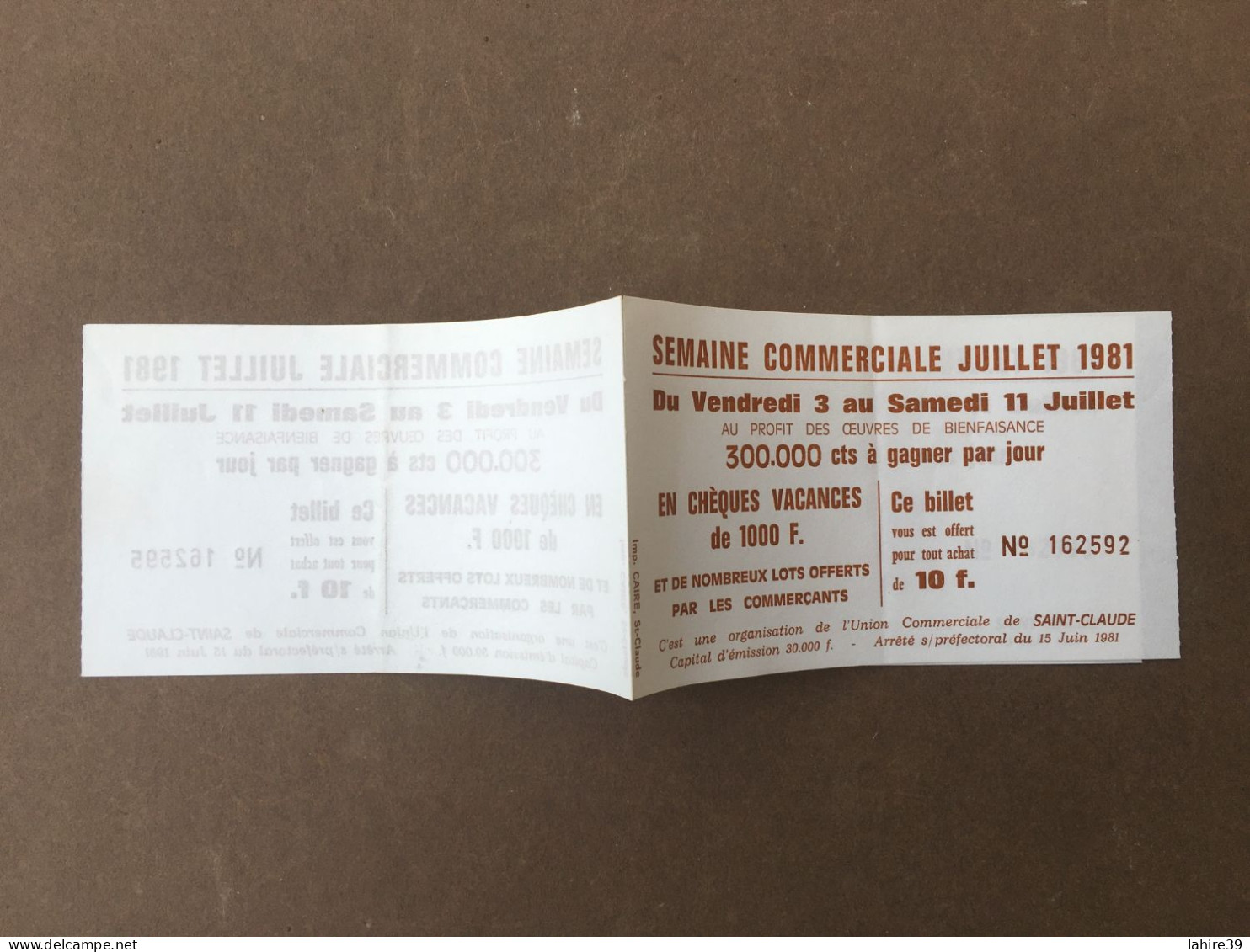 4 Billets De Semaine Commerciale / Chèques Vacances / Bon Achat / 1981 / Saint Claude / Jura - Cheques & Traveler's Cheques