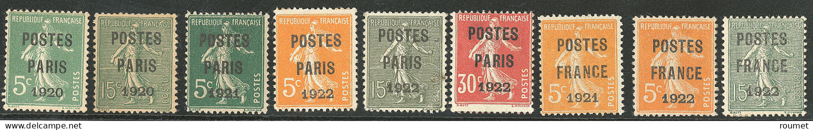 Postes Paris. Nos 24 à 26, 30 à 33, 36, 37. - TB, B Ou Pd - 1893-1947